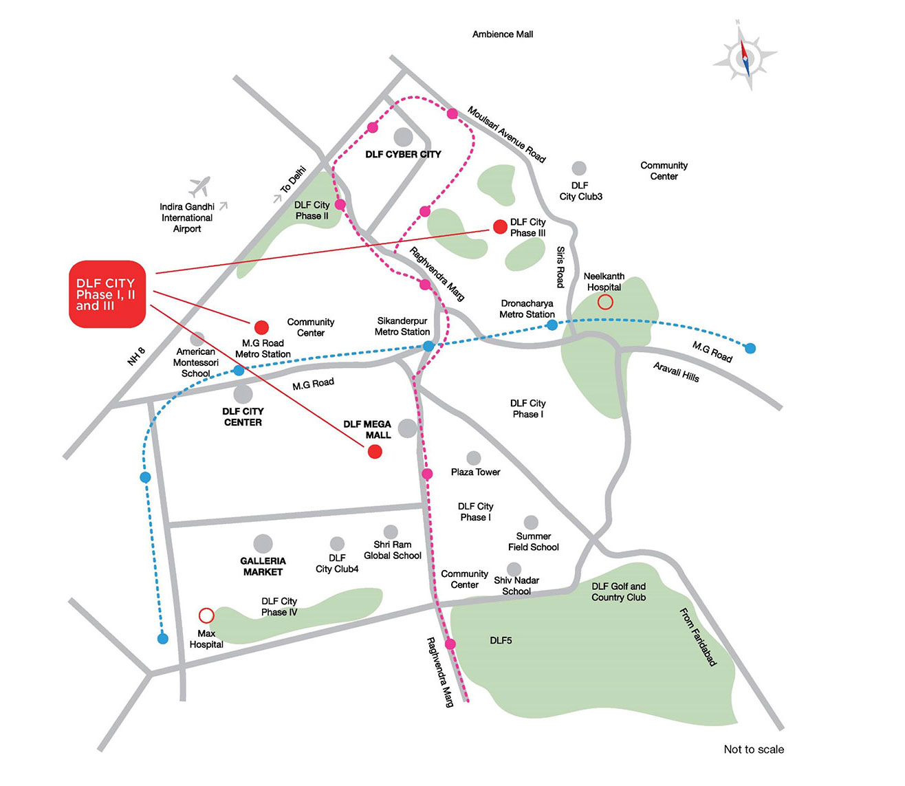DLF Imperial Residences location